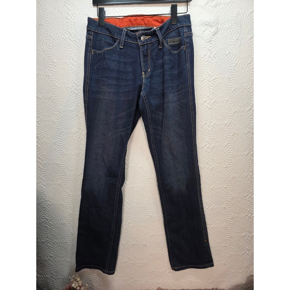Harley-Davidson FXRG Armalith Riding Jeans Womens 27 Blue Good High Back Biker